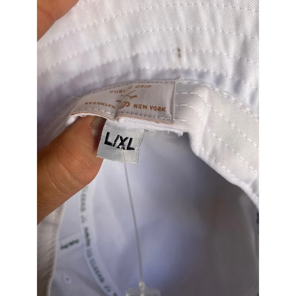 Public Drip Cleeks Brooklyn White Green Striped Bucket Hat L/XL Mens Womens - Picture 4 of 4